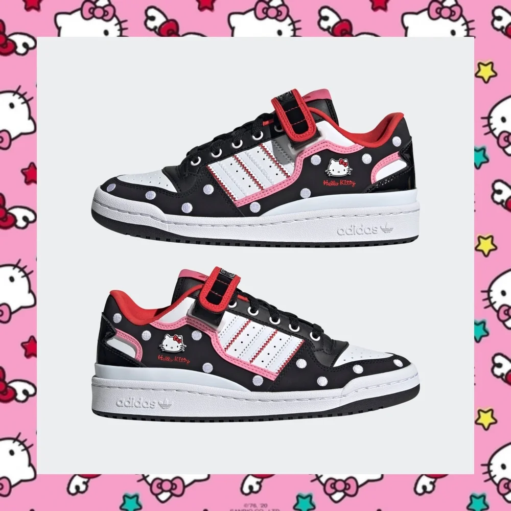 Brand New- Never Worn.           HELLO KITTY ADIDAS SNEAKERS  Wmns sz8.5 - Picture 2 of 3
